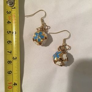 Earrings made from reclaimed jewelry